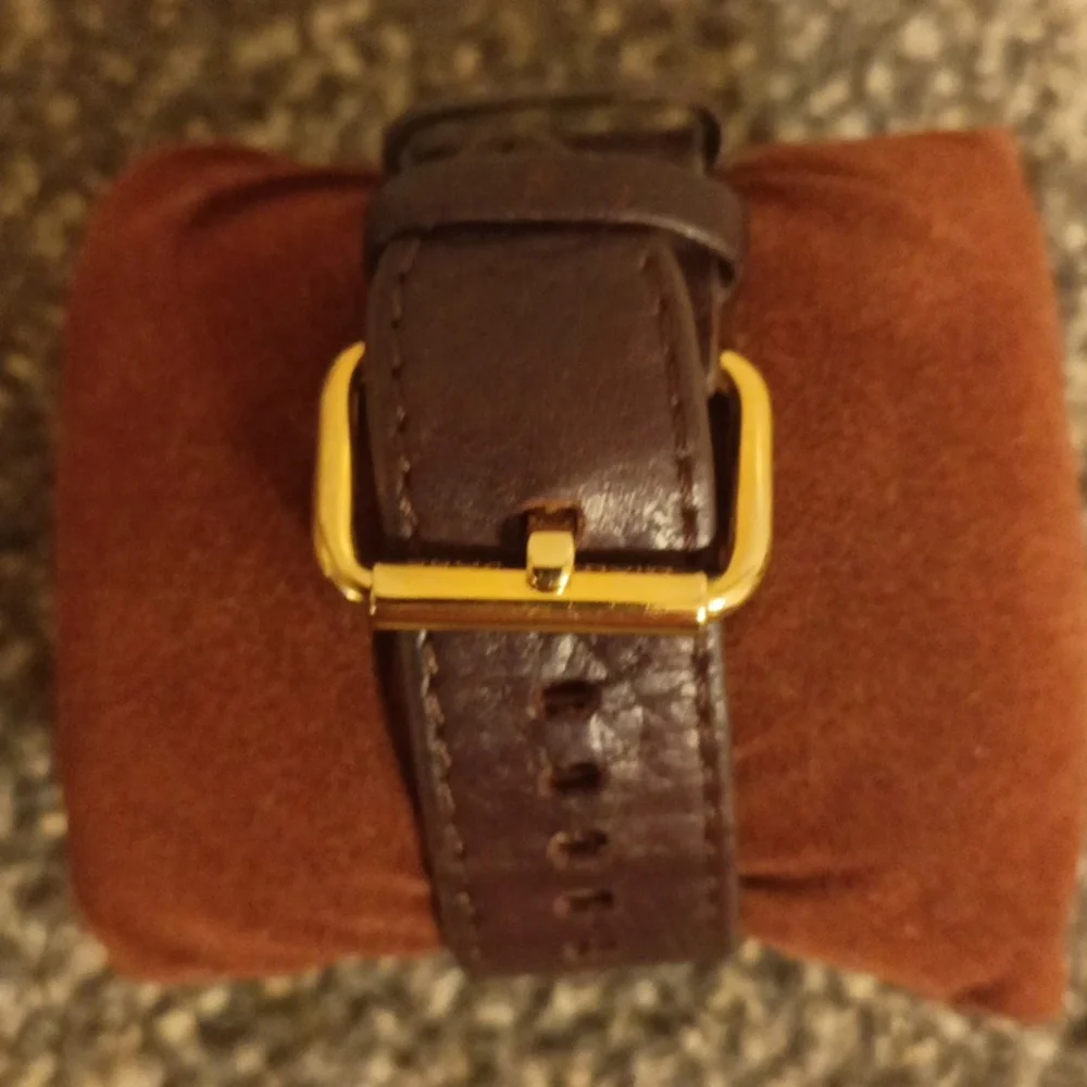 Michael Kors MK 2216 brown leather gold tone women's watch